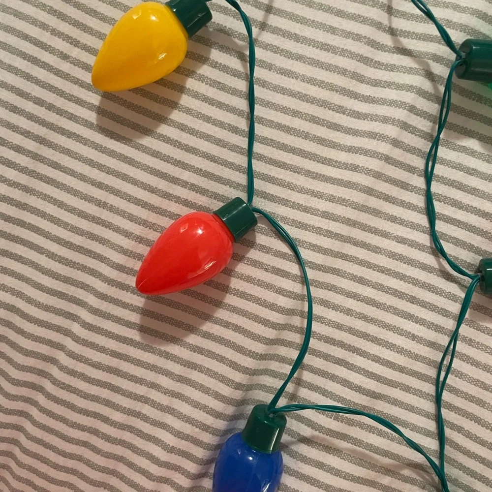 Multicolor Holiday Light Headband and String Lights Set
